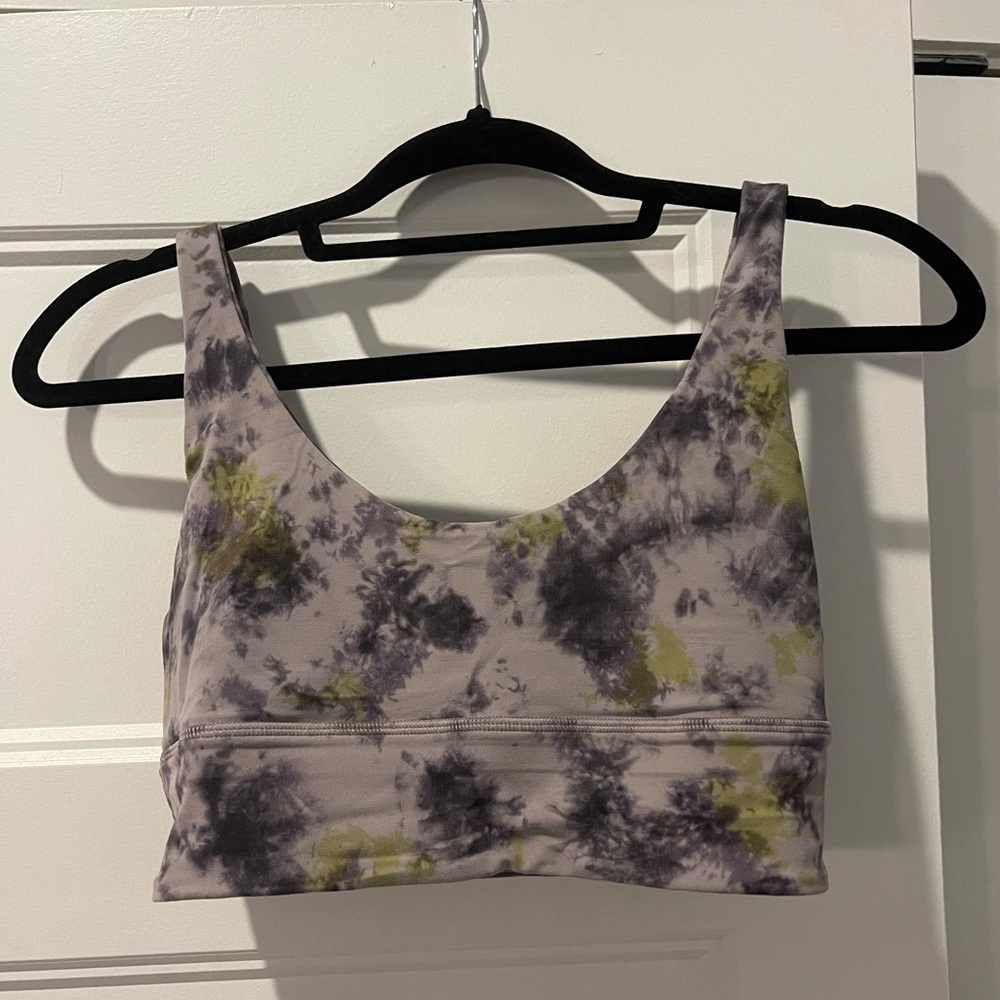 Lululemon Grey & Green Tie Dye Sports Bra
